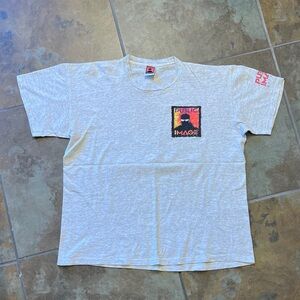 VTG 1990 public image tshirt, front, back, and sleeve graphic, good condition